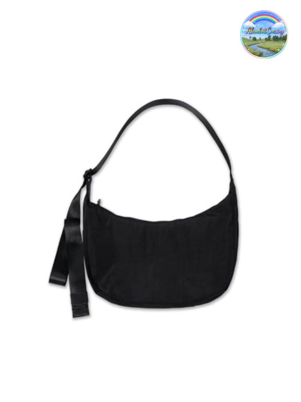 Nylon Crossbody Crescent Bag Slouchy Shoulder Adjustable Strap